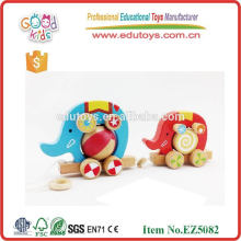 new design wooden kids cartoon car- continued selling toys car elephant trailer kids cartoon car- EZ5082